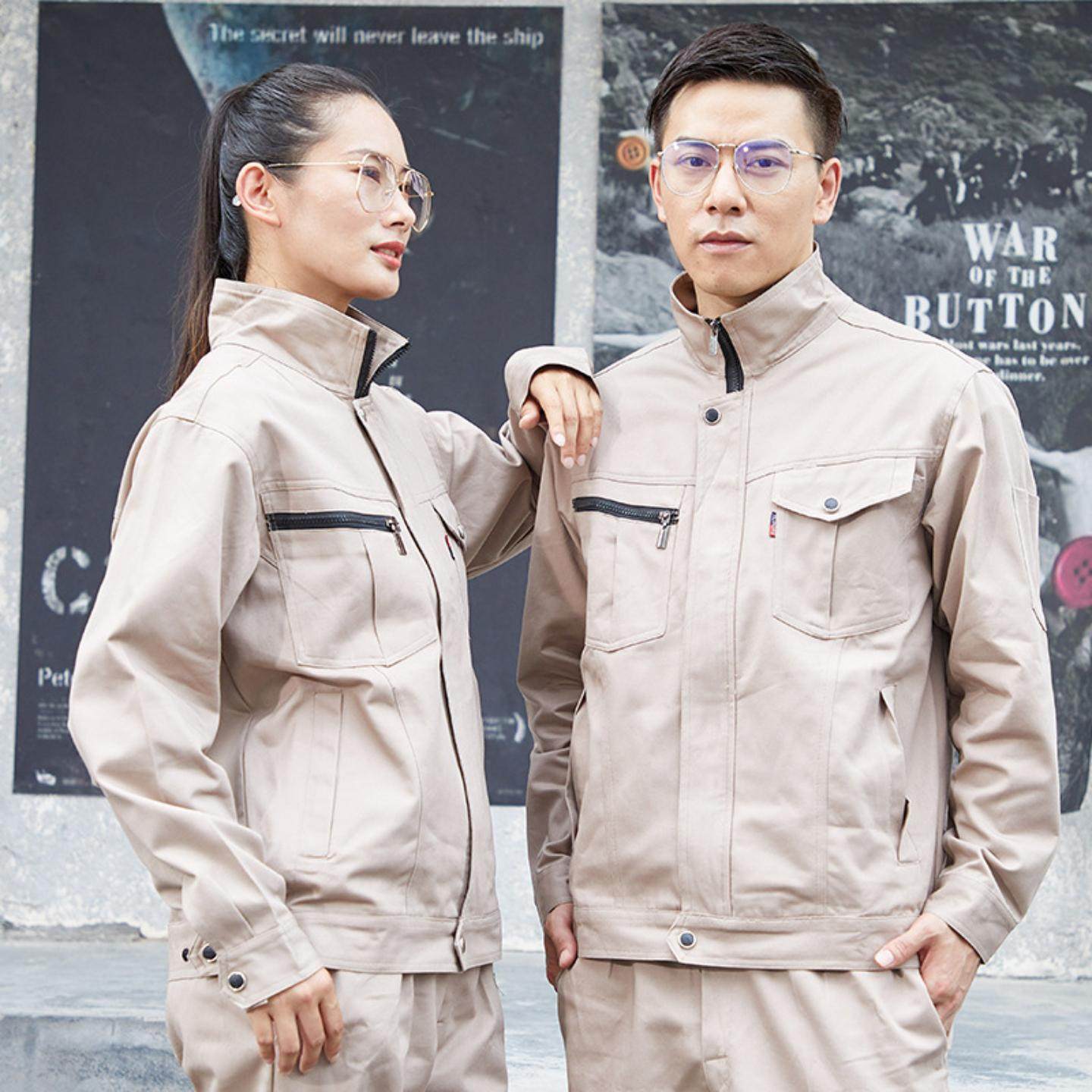 全棉工作服套装男劳动焊工电焊