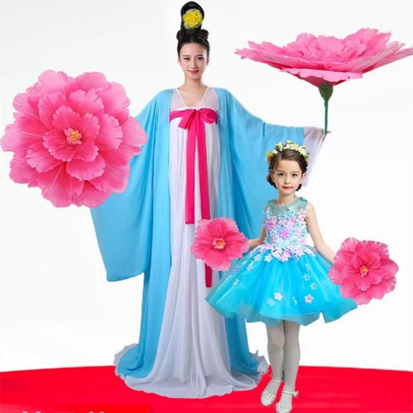 舞蹈道具花幼儿童跳舞表演手花