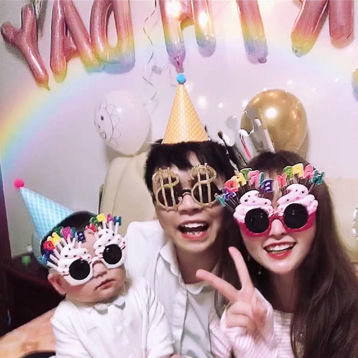 过生日气氛眼镜拍照道具儿童派对