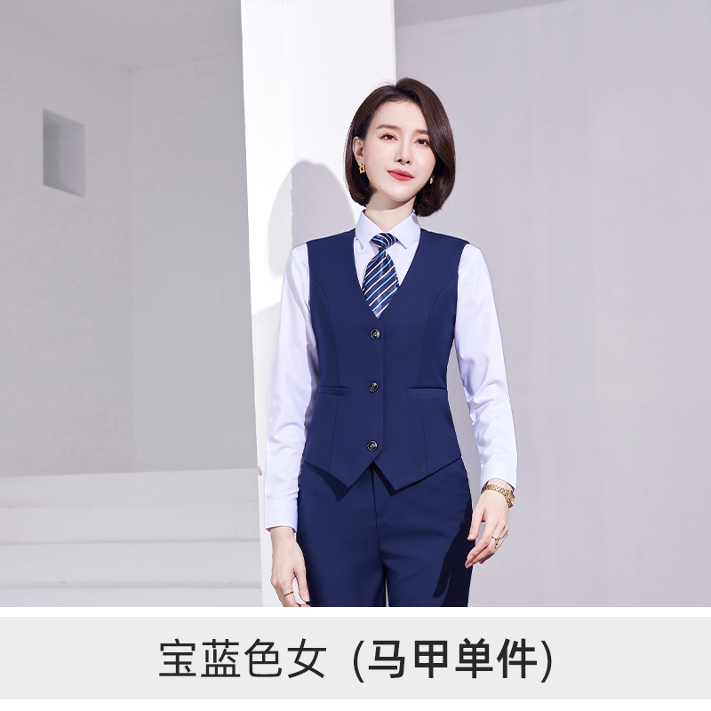灰色西装马甲女工作服职业套装气质马夹背心裤子半身裙两件套