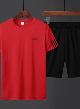 T Shirts + Shorts Summer Men Sport Set 2019T shirt suit man
