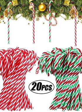 Christmas Candy Canes Acrylic Xmas Tree Hanging Twisted Crut