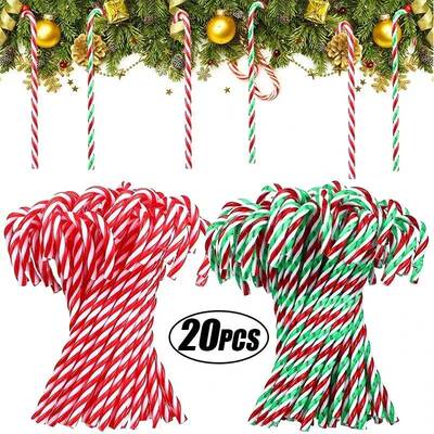 Christmas Candy Canes Acrylic Xmas Tree Hanging Twisted Crut