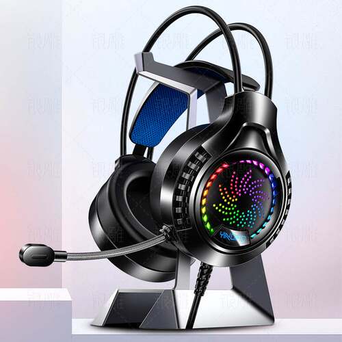 Headworn computer earphones wired USB game earphones电脑耳机