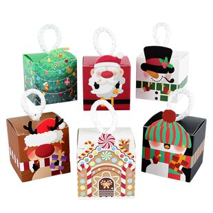 8Pcs Christmas Candy Box Chocolate Cookie Gift Boxes Merry C