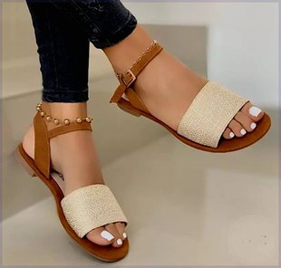 sandals flat casual women& bule 39;s size 2022 large