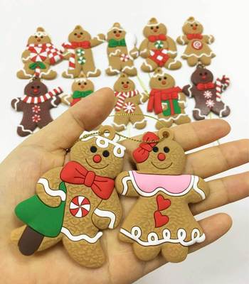 6/12Pcs Gingerbread Man Ornaments Christmas Decorations Tree