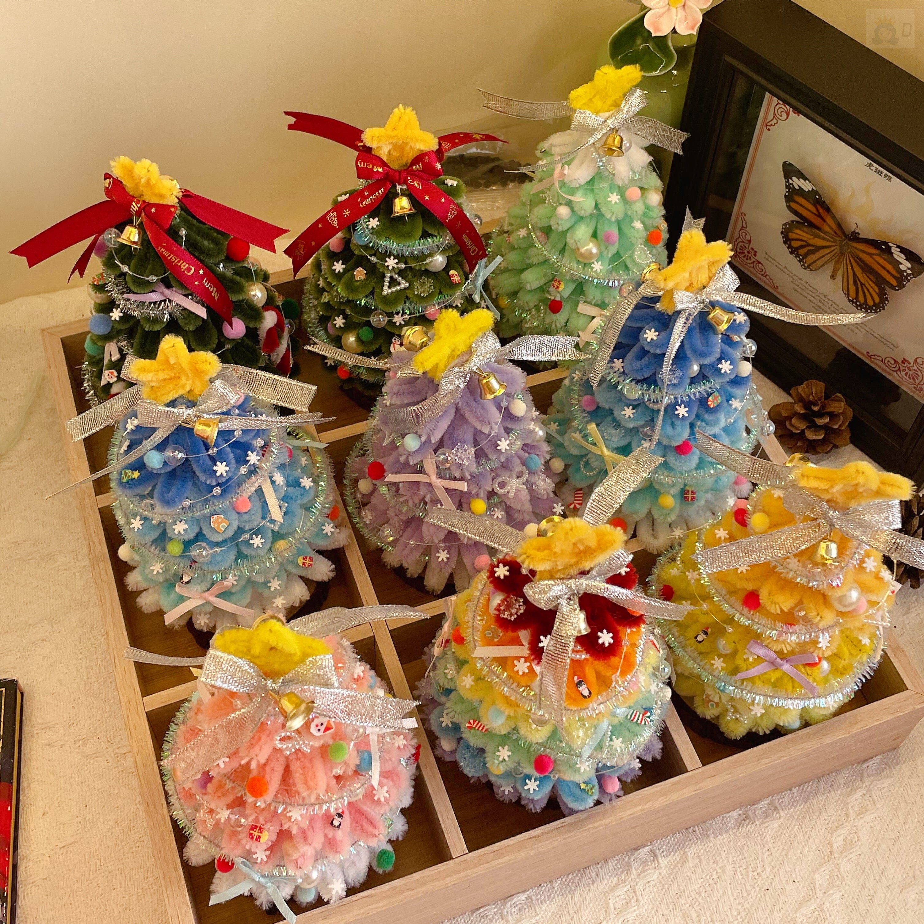 扭扭棒圣诞树手工diy材料包圣诞树摆件圣诞节礼物摆摊批发小礼品