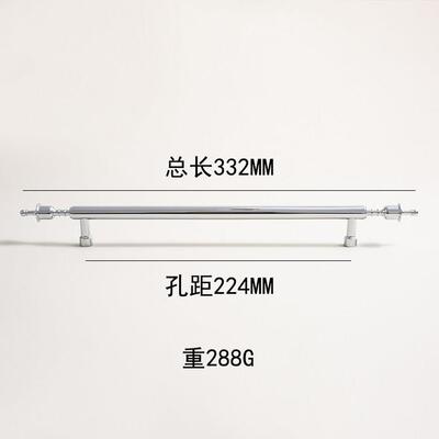 INDOORS意大利纯黄铜法式轻奢简约柜门把手橱柜衣柜门银色小拉手