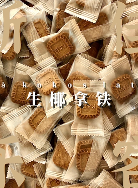 小方块饼干生椰拿铁榛香燕麦海盐芝士厚乳手工小零食咖啡伴侣茶点