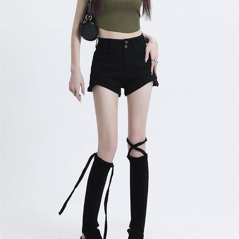 黑色牛仔短裤女高腰2026年新款夏季薄款显瘦a字辣妹爆款美式热裤