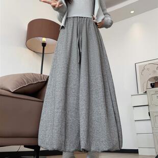 蓬蓬花苞裙裤女2026春新款宽松垂感阔腿休闲裤小个子糯米灯笼裤裙