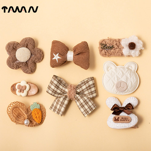 儿童蝴蝶结发饰套装发夹边夹