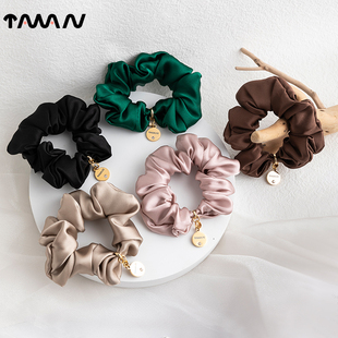 气质桑蚕丝发圈真丝盘发肥肠圈发绳日韩大肠圈绸缎头花职业头饰女