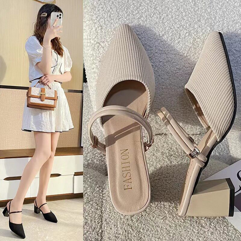 shoeswomen尖头包头中跟
