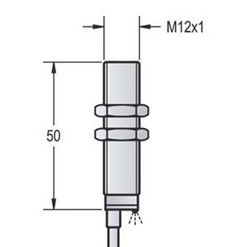 M12不锈钢全金属感应面接近开关,M12一体式全金属感应面管件开关