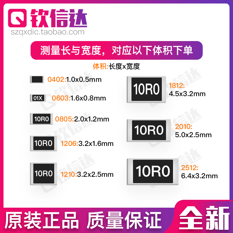 5.6R欧 贴片电阻 精度5%/1%丝印:5R6/5R60 0603 0805 1206 2512