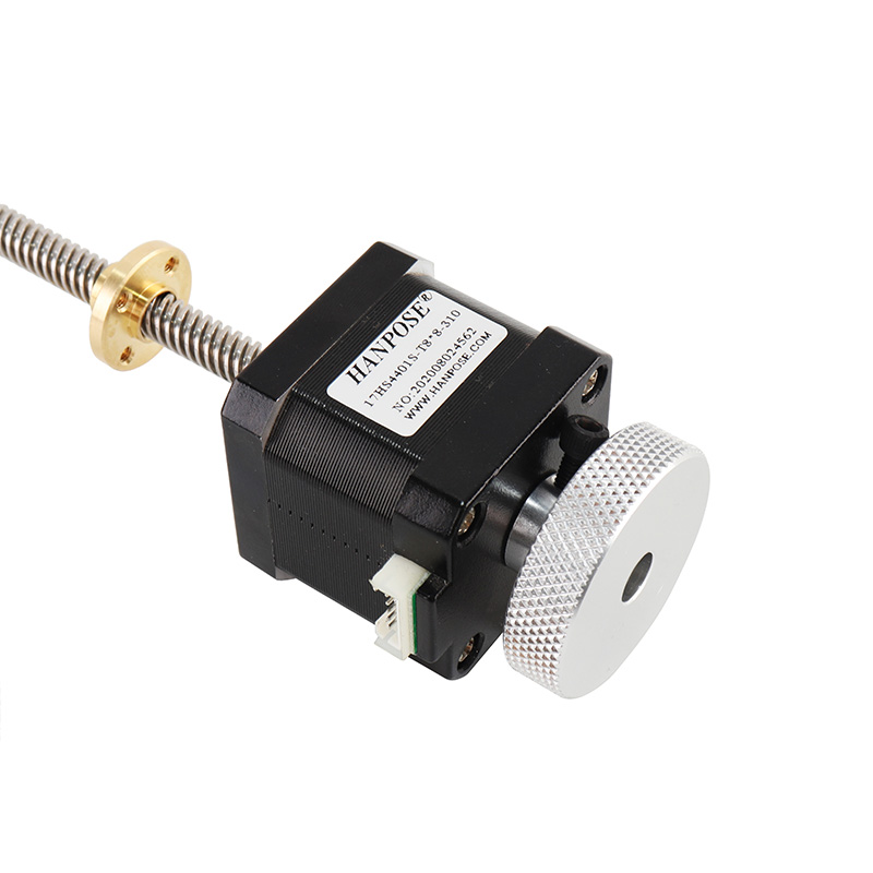 42丝杆步进电机带手轮一体式 大扭矩 高40mm混合式螺杆马达全新