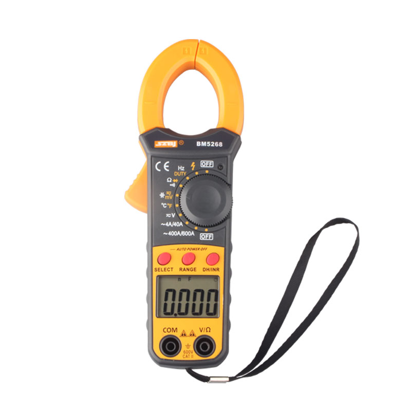 滨江BM5268数字钳型电流表 测10000UF电容温度频率.钳形万用表