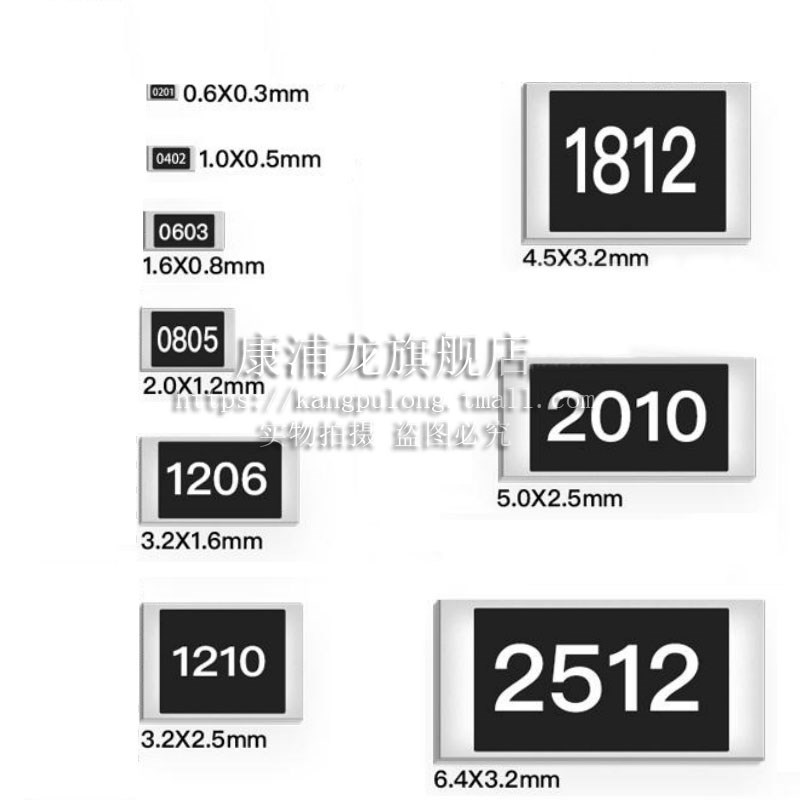 82R 82欧姆精度5%/1%丝印:820/82R0 0603 0805 1206 2512贴片电阻