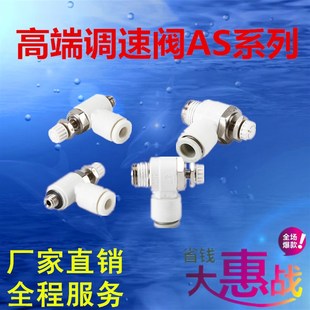 包邮 精品气动JSC 06气管接头 SL8单向节流阀调速阀AS1201F