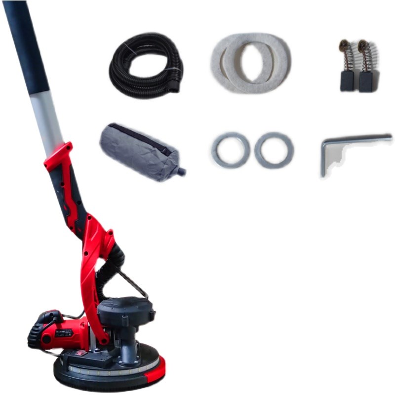 有刷墙面打磨机长杆9寸自吸砂纸机腻子打磨神器墙壁抛光机无尘