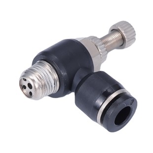 黑色快速接头SL气动气管单向节流阀 12mm 可调调速阀SL6