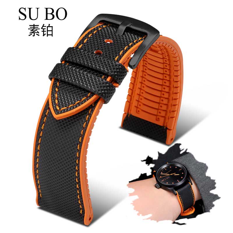 适配MIDO美度舵手手表带硅胶男M005指挥官贝伦赛丽橡胶带21 22mm