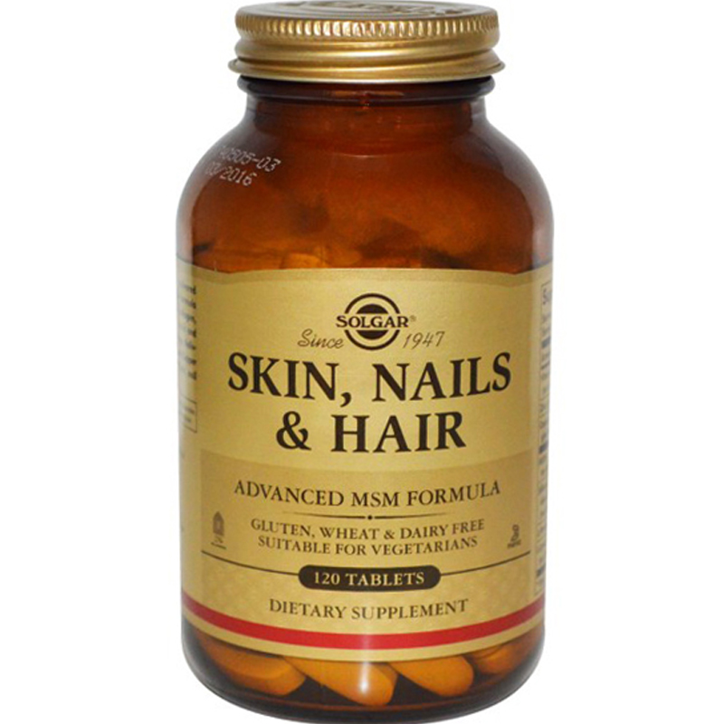 美国进口护甲护发护 肤素食片胶原蛋白片+矿物质SOLGAR全 面修 护