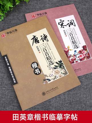 华夏万卷唐诗宋词练字帖 古诗词练字帖 田英章楷书字帖行书行楷成年人练字帖诗词高中生初中生小学生正楷体钢笔字帖硬笔书法临摹