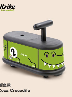 意大利italtrike黑色动物鳄鱼扭扭车静音万向轮防侧翻儿童溜溜车