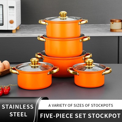 16-18-20-22-24CM不锈钢套装锅锅具套装cooking pot cookware set