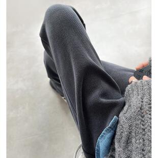 灯芯绒阔腿裤女秋冬加绒高腰垂感休闲拖地小个子雪尼尔窄版直筒裤