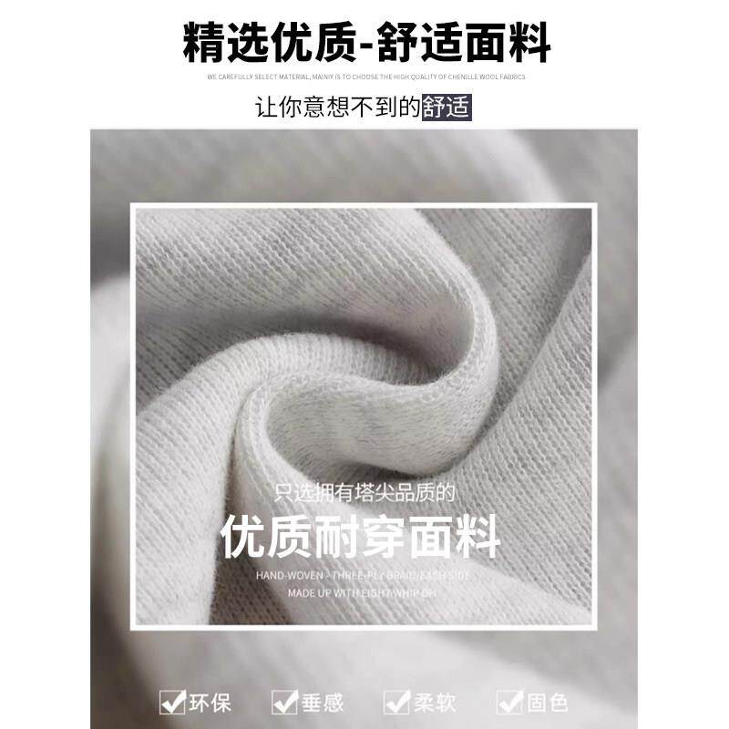 运动裤女初中生2026新款春秋小个子休闲高腰阔腿卫裤黑色直筒裤子