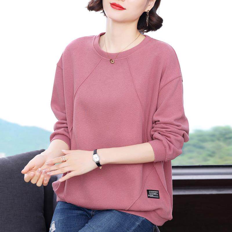 妈妈休闲卫衣女宽松打底衫2025新款秋衣外穿中老年春秋装洋气上衣