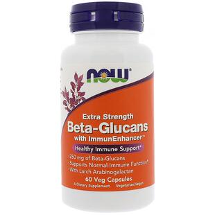 现货美国Now Foods Beta Glucan高含量-葡聚糖免疫250mg60粒