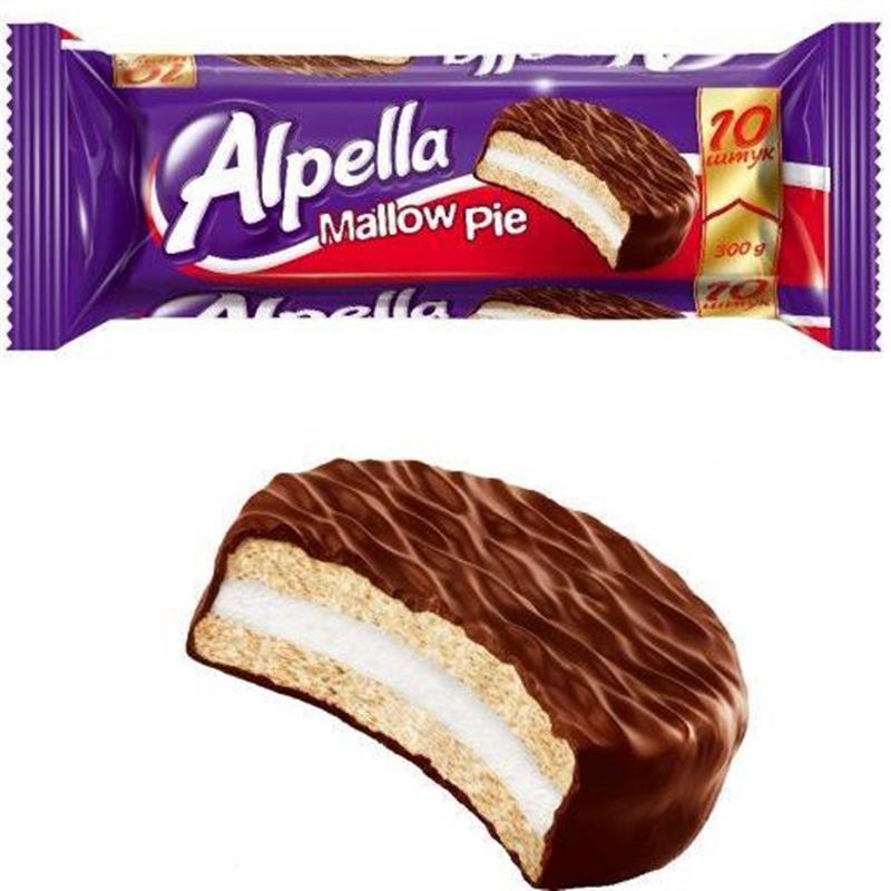 ulker ALPELLA PIE 进口优客巧克力棉花糖夹心饼干巧克力派