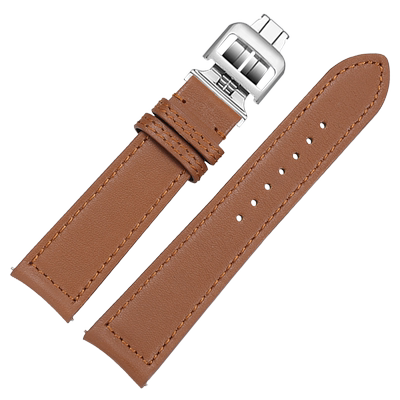 适配积家真皮手表带 男大师/小丑/北宸原装款弧形牛皮表带20 21mm