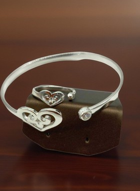 蒙古元素 回纹 爱心好运吉祥时尚百搭气质手镯开口手环民族风镯子