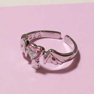 崩坏爱莉希雅周边戒指纪念戒指游戏动漫小众ins手饰开口爱心