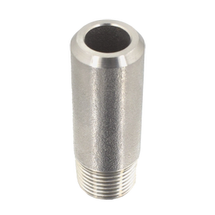 304不锈钢特厚焊接单头丝双头丝100mm延长管DN15/20/25高压管接头