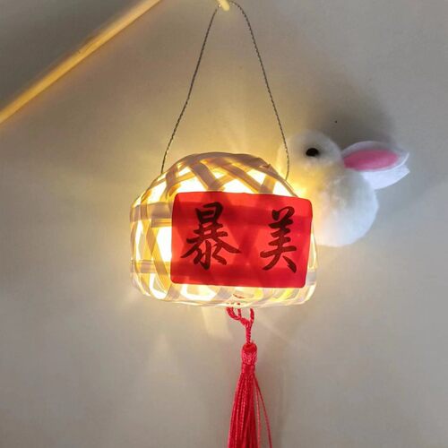 手提灯笼竹编小迷你光景
