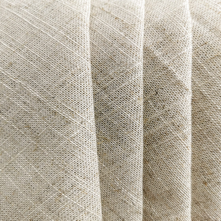 7*7竹节麻棉布 亚麻棉7支竹节面料 麻棉素色印花布沙发灯罩鞋材布
