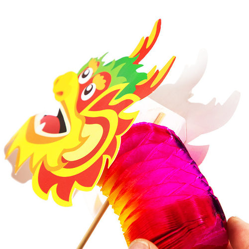 非遗手工翻翻龙国潮纸舞龙硬纸蜂窝球拉花纸龙剪纸舞龙玩具礼品