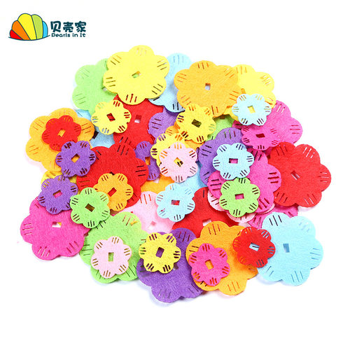 儿童不织布花瓣手工diy贴片制作材料包无纺布动物形状幼儿园美工