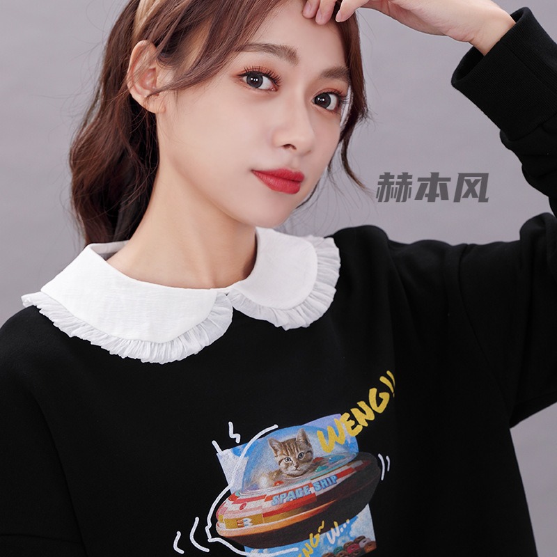 假领子赫本风韩国秋冬镂空花边假衣领衬衫假领子黑白装饰毛衣领