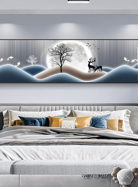 卧室金山床头画主卧装饰画客厅墙面壁画轻奢房间背景墙高级感挂画