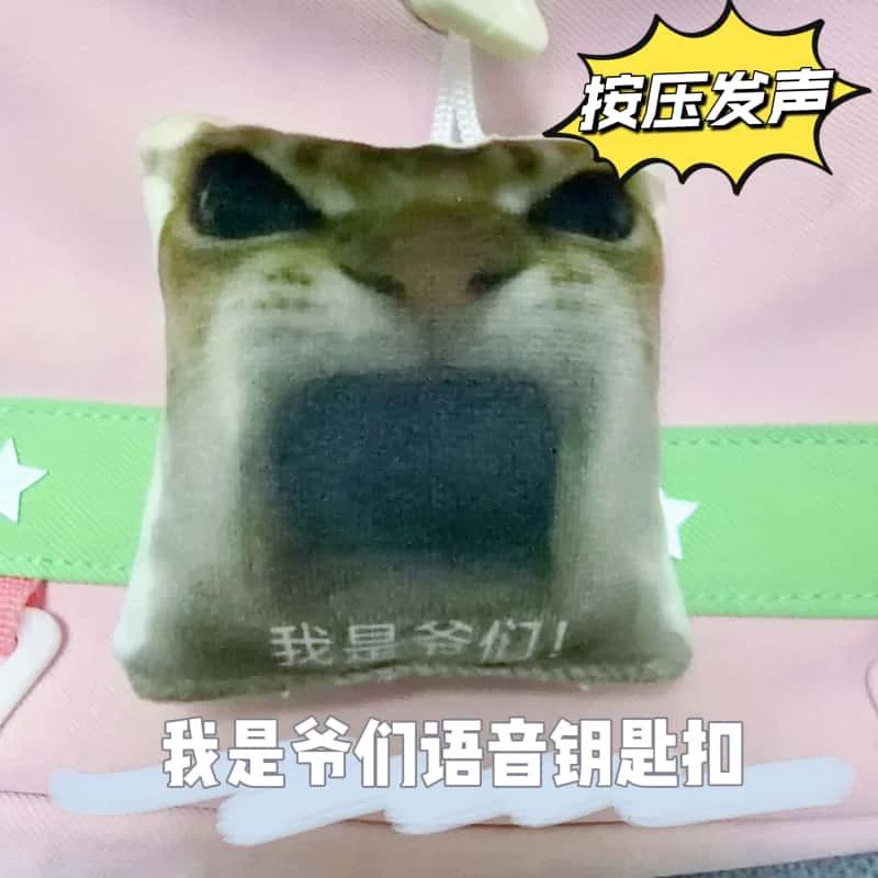 网红猫咪发声毛绒钥匙扣