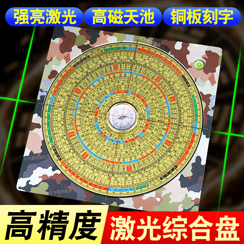 八寸激光罗盘高精度专业全自动三元三合综合盘红外线指南针罗经仪