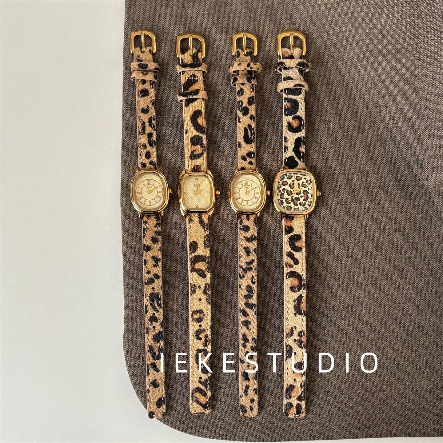 IEKE复古方形气质手表女